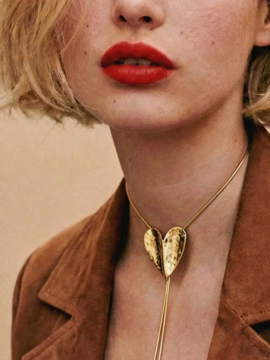 Adjustable Heart Necklace Gold - Image 2