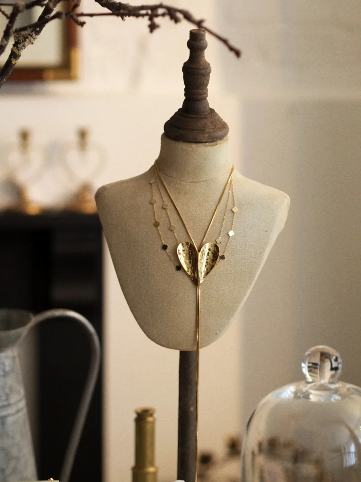 Adjustable Heart Necklace Gold - Image 7