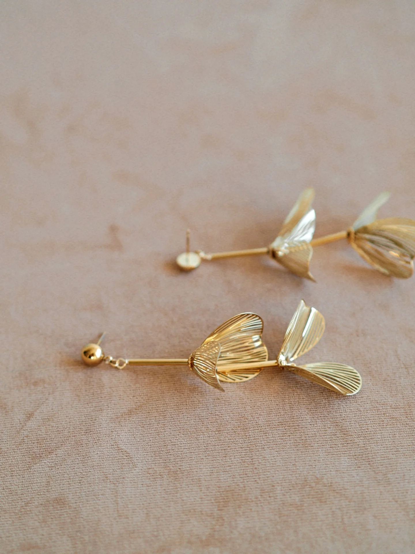 Alena Floral Earrings in Gold