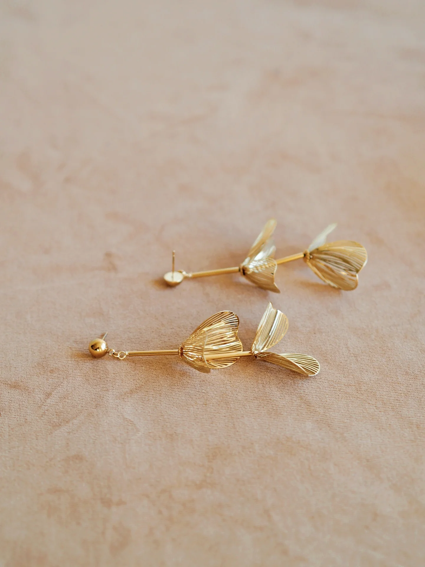 Alena Floral Earrings in Gold - Image 8