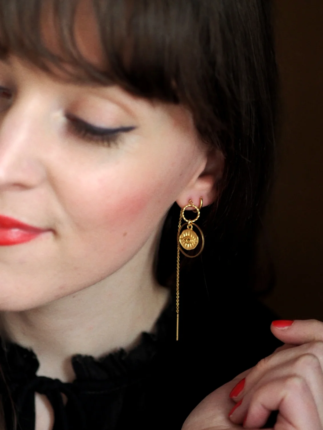Andrea Atlas Signature Chain Earrings N°26 in Gold