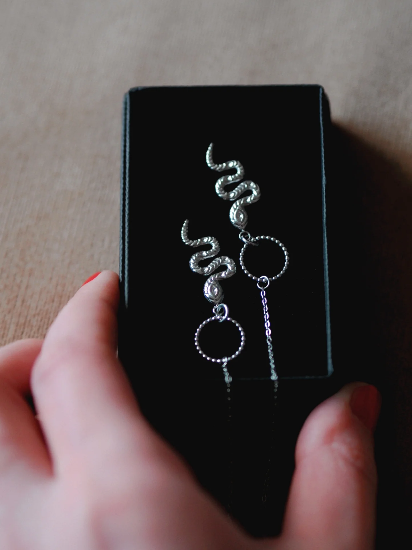 Andrea Atlas Signature Chain Earrings N°43 in Silver - Image 3