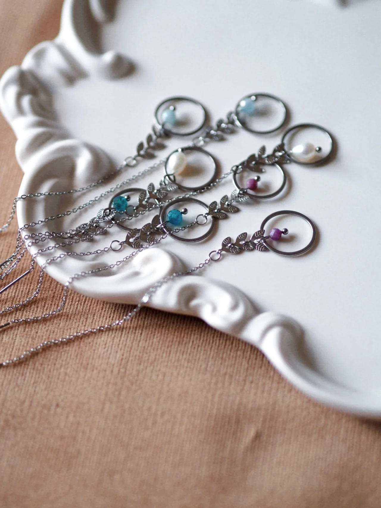 Andrea Atlas Signature Chain Earrings N°44 in Silver - Image 3
