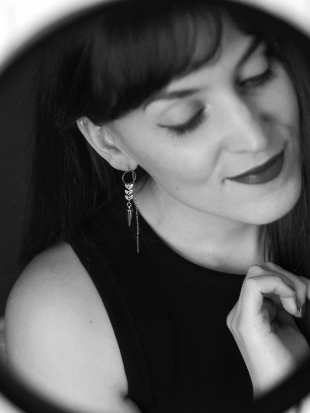 Andrea Atlas Signature Chain Earrings N°57 in Silver - Image 3