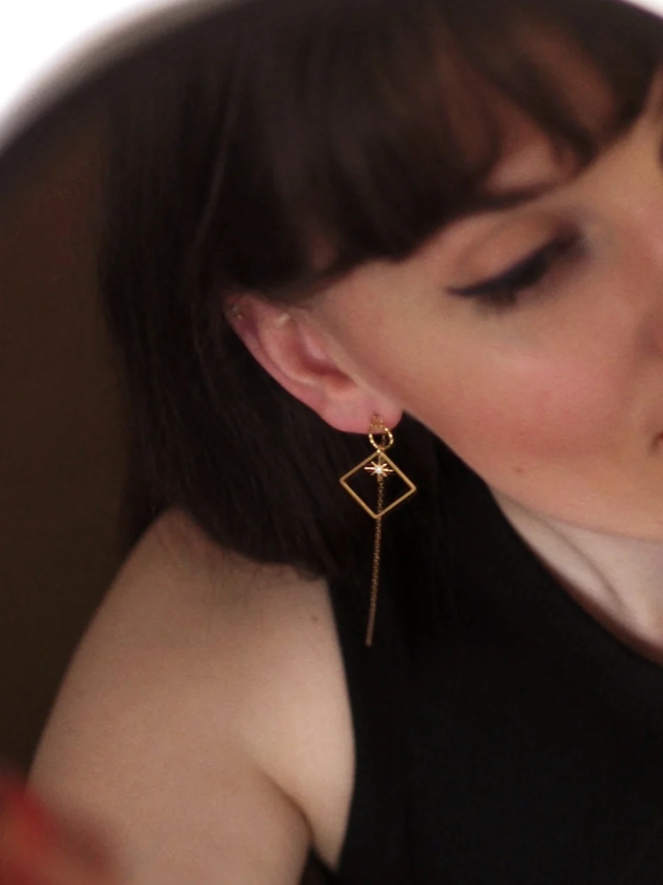 Andrea Atlas Signature Chain Earrings N°61 in Gold - Image 2
