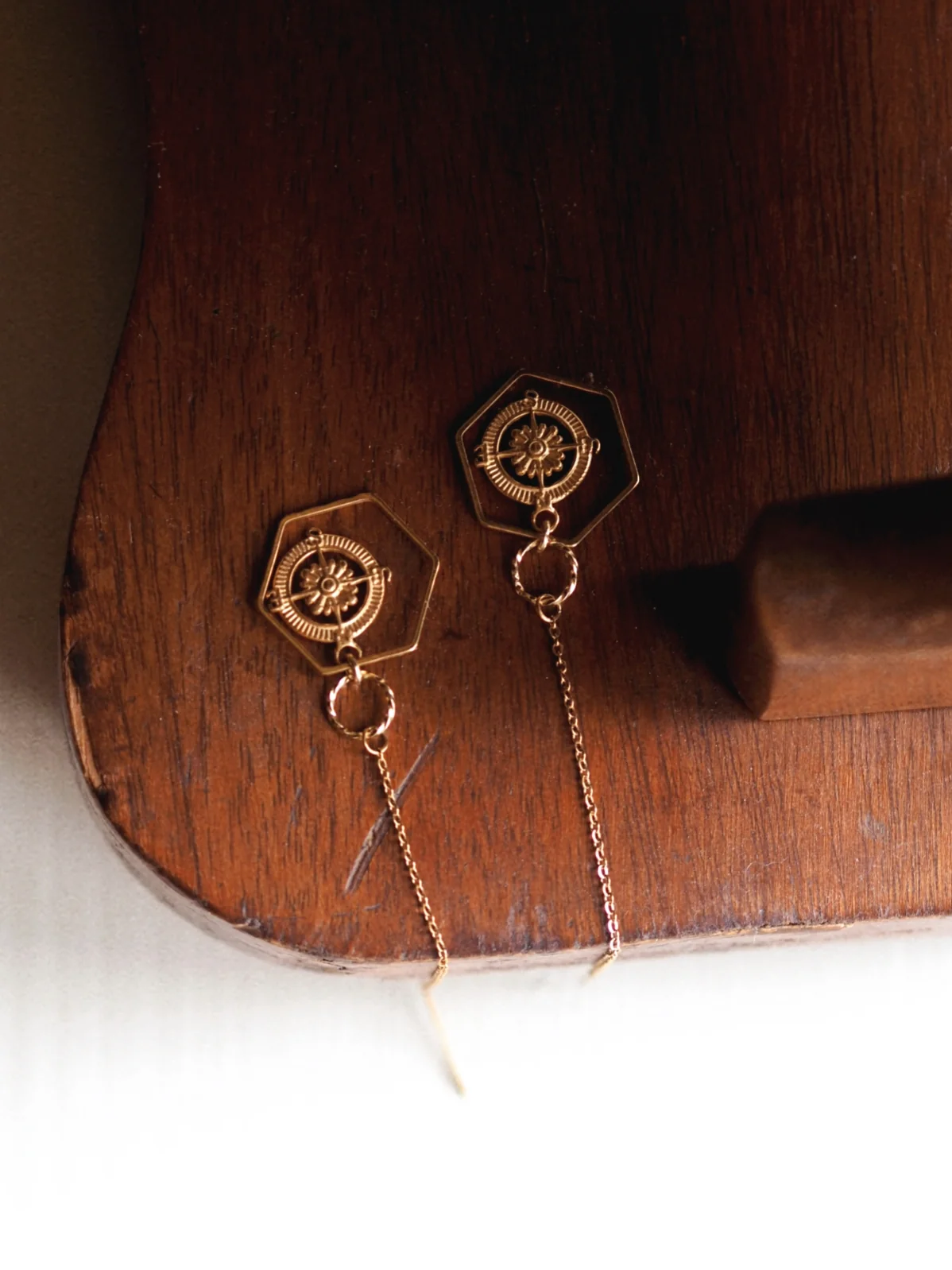 Andrea Atlas Signature Chain Earrings N°62 in Gold