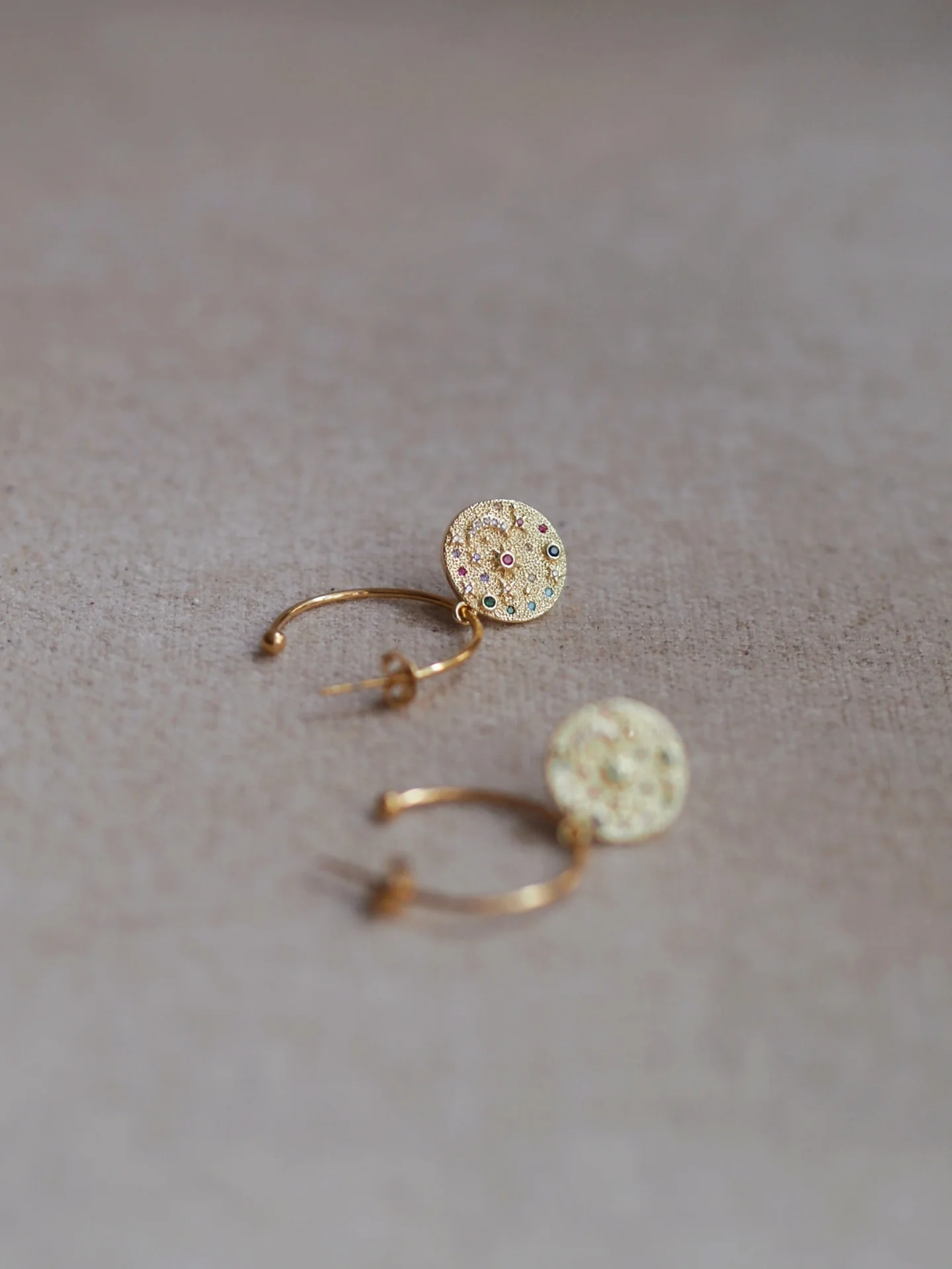 Andrea Atlas Star Hoops M Size Gold - Image 3