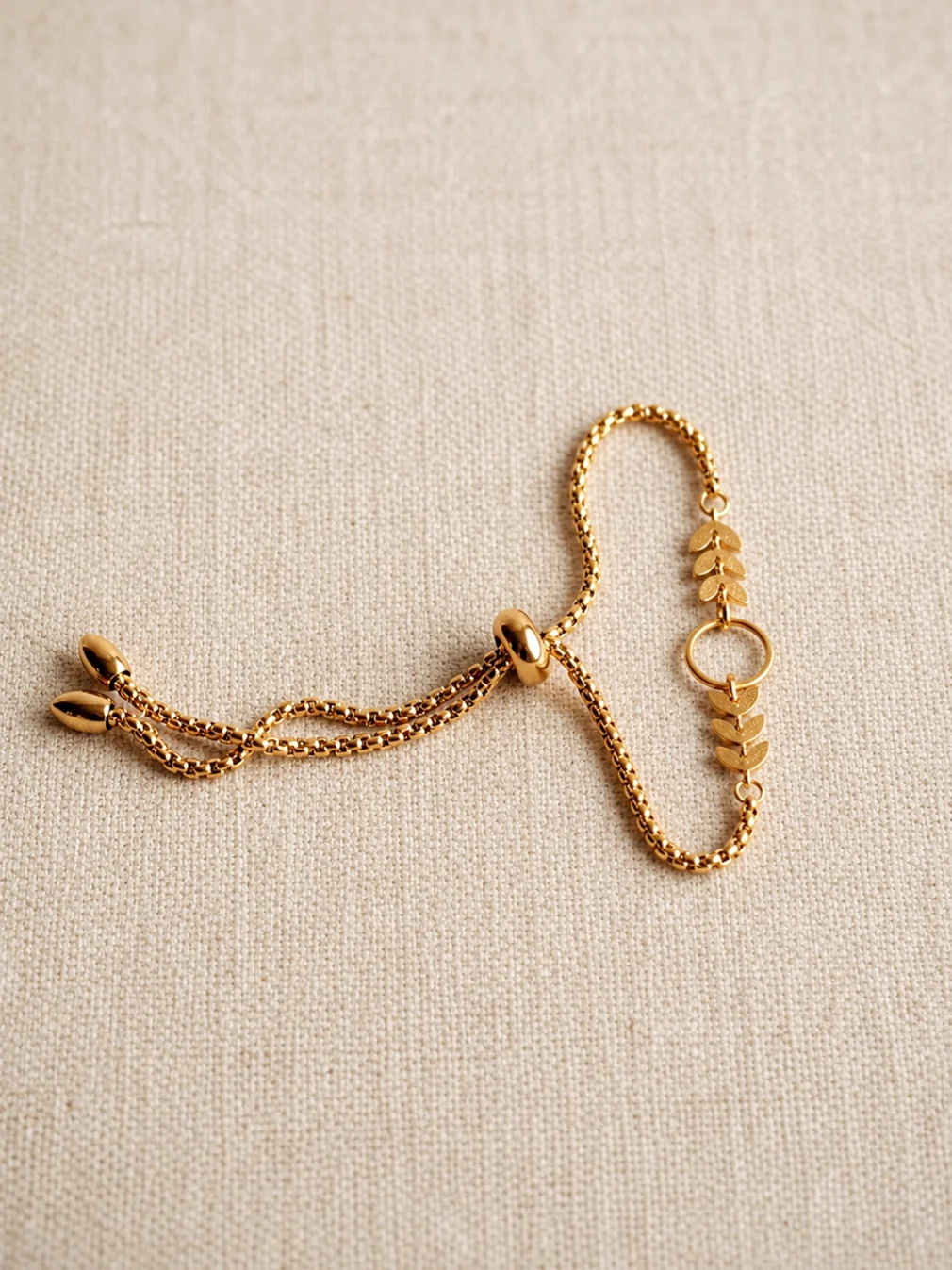 Atlas Adjustable Bracelet With Leaves Mini
