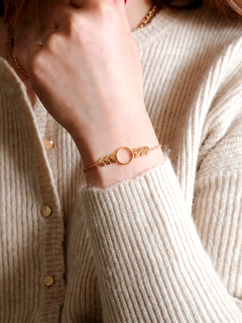 Atlas Adjustable Bracelet With Leaves Mini - Image 2