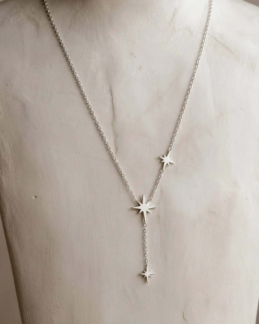 New Aubrey Stars Necklace in Silver - Image 2