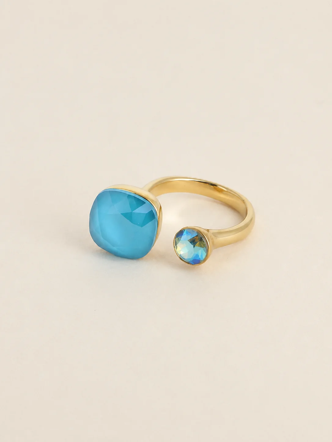 Blue Lagoon 2 Swarovski Stones Ring