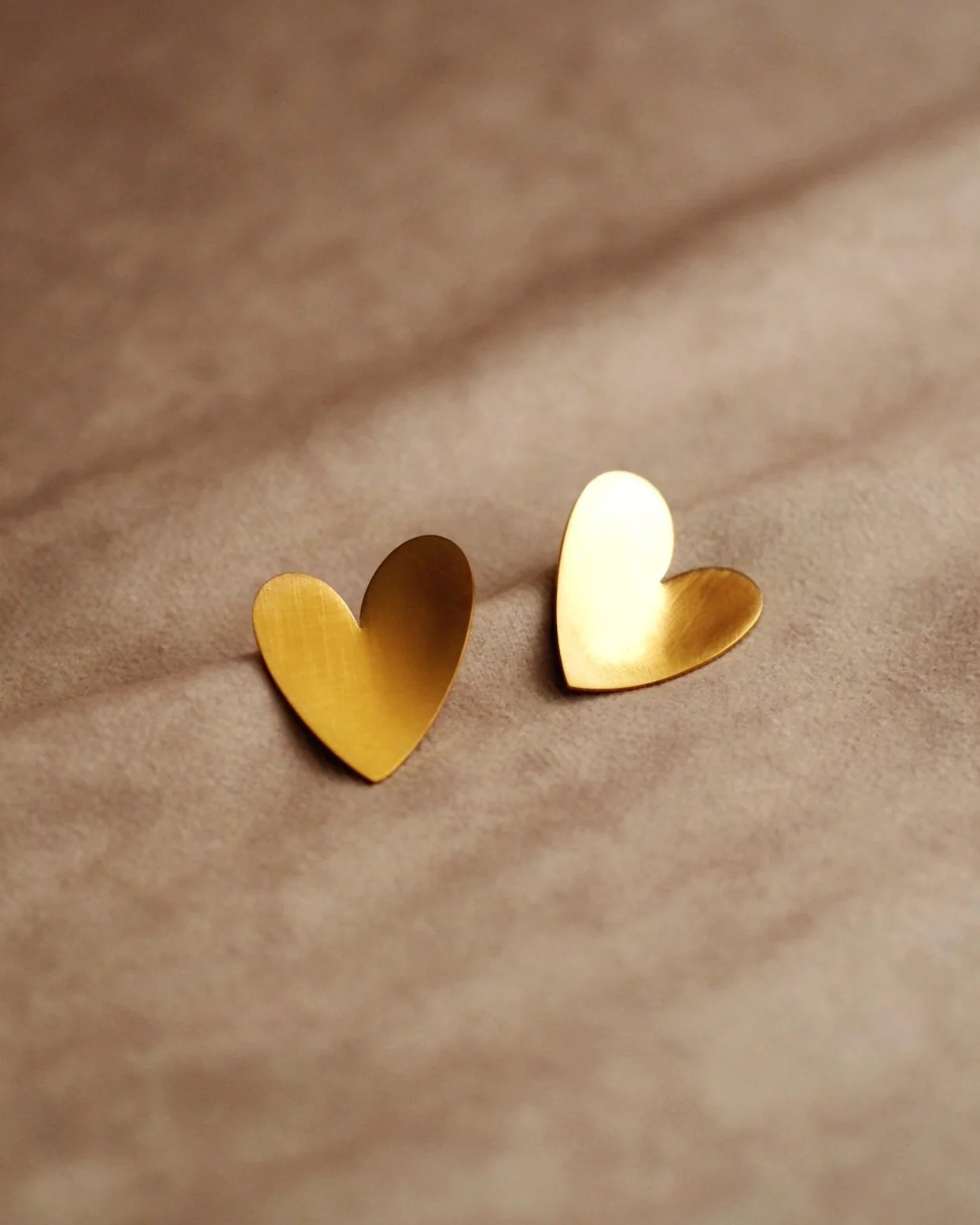 Arabella Polished Heart Studs - Image 2