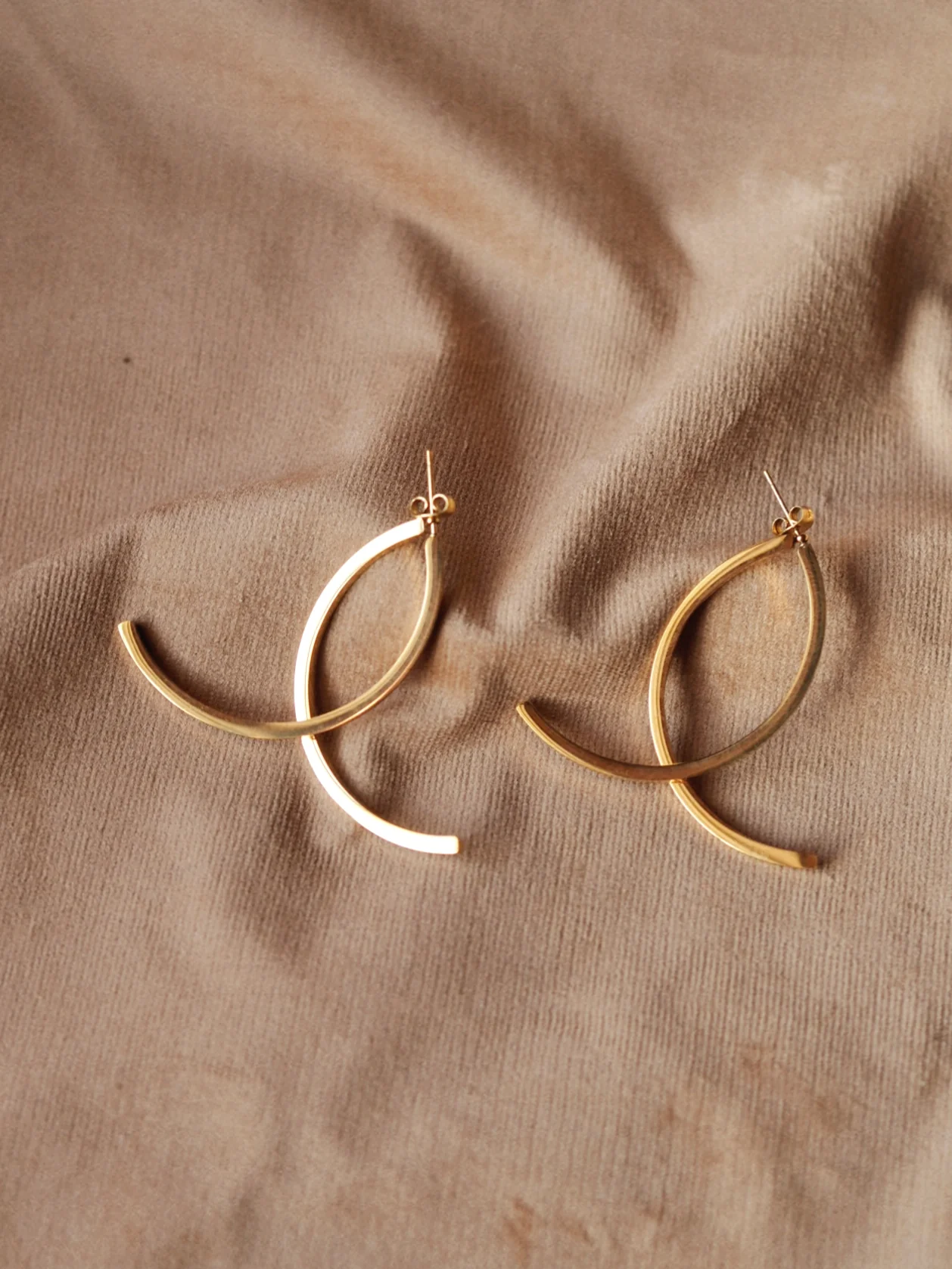 Cecile Statement Earrings in Gold