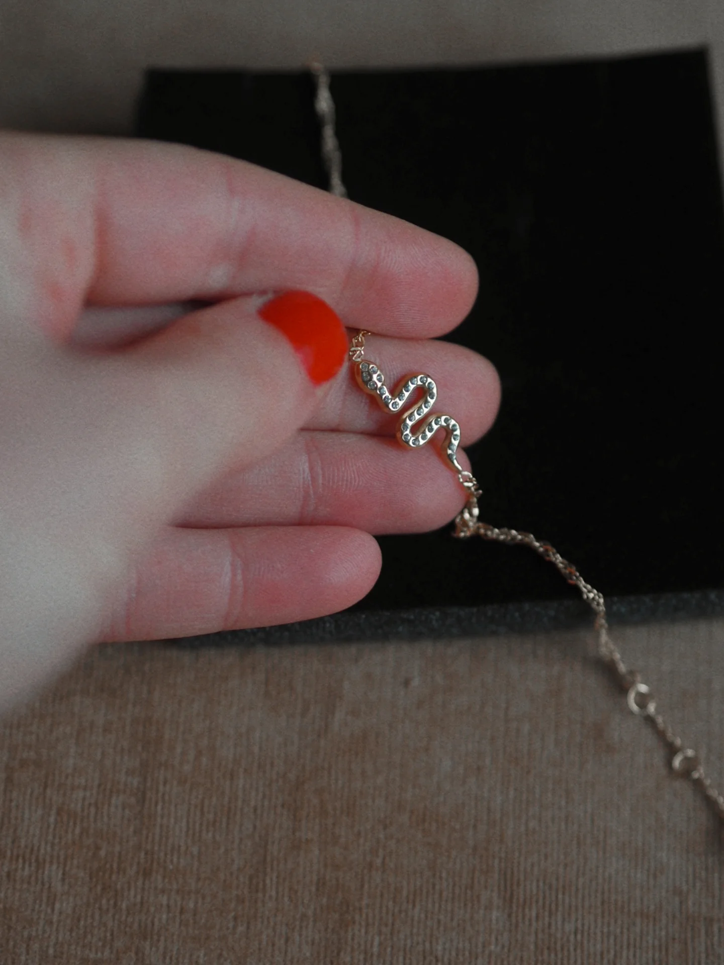 Delicate Snake Bracelet in Silver - Image 3