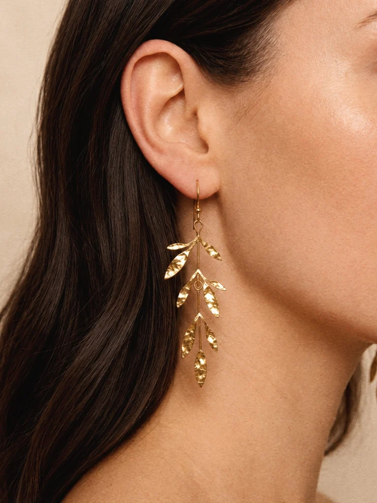 Olivia Earrings in Gold (Petite) - Image 2
