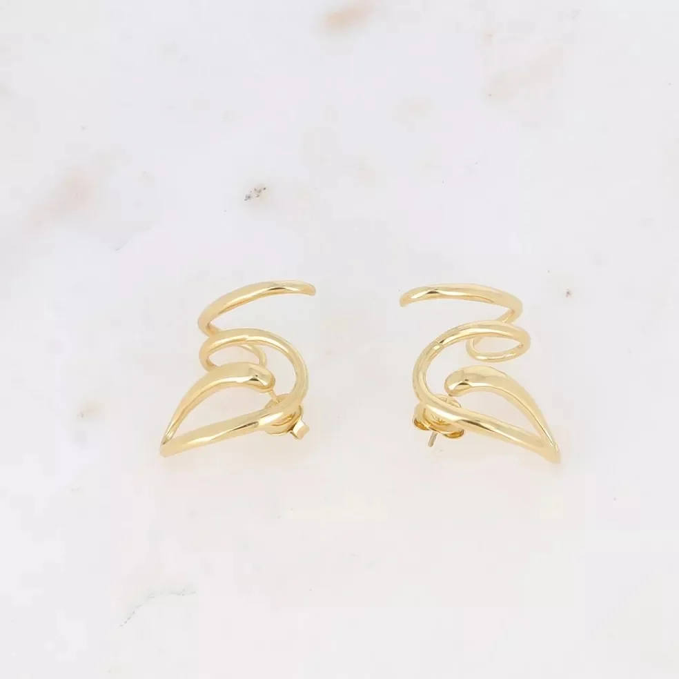 Emily Cuff Earrings in Gold - Image 3