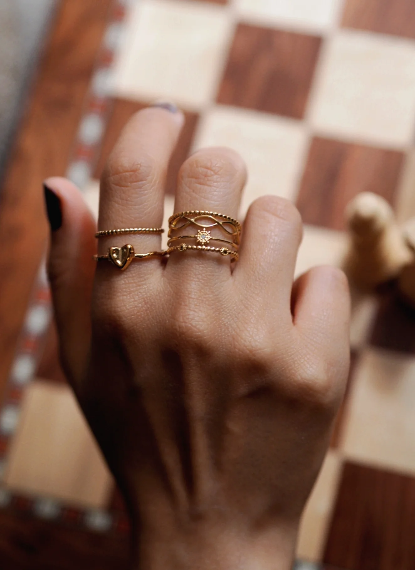 Five Line Ring Gold - Image 3