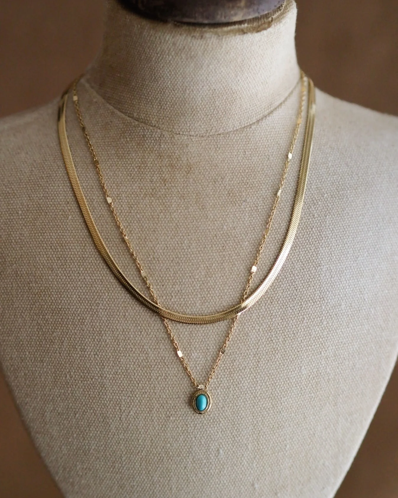 Gemma Gemstone Necklace in Blue