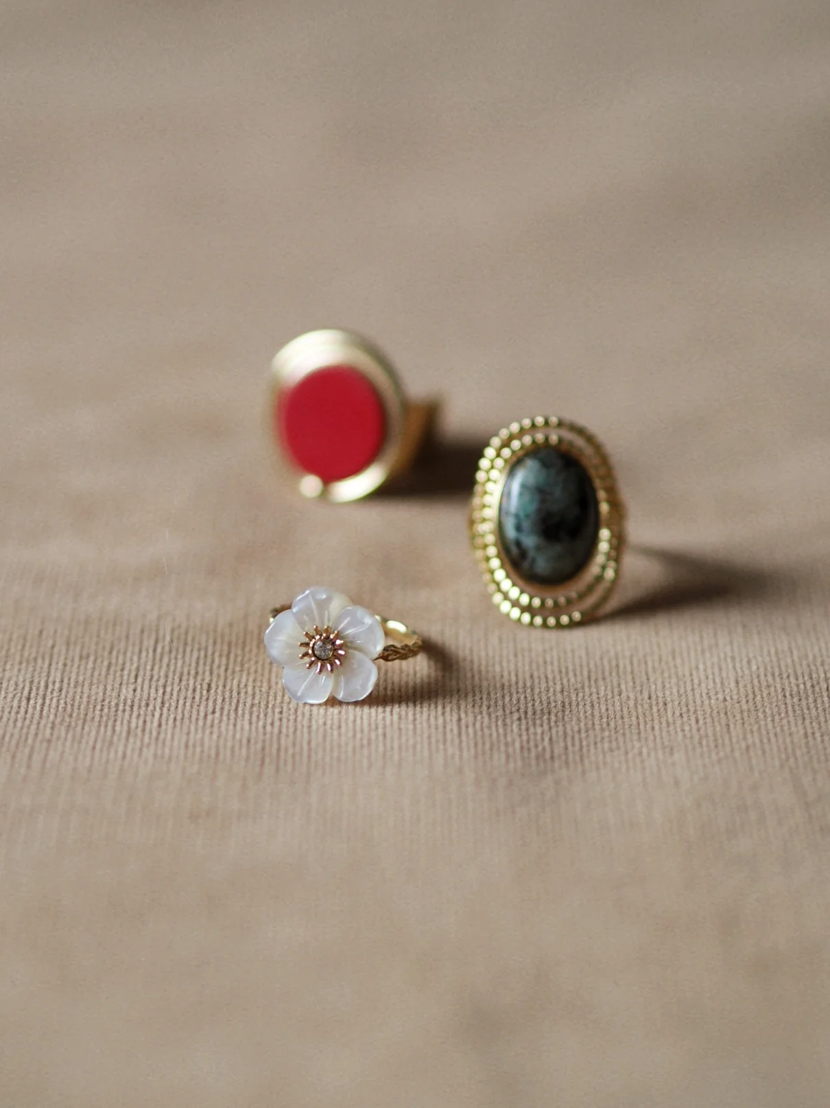 Linda Adjustable Floral Ring - Image 4