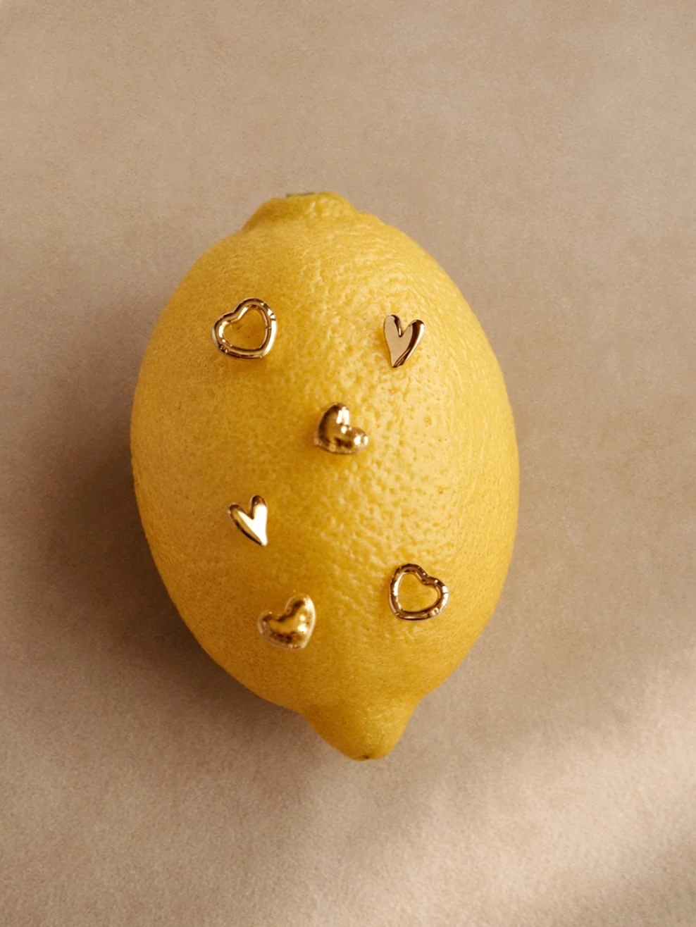 Little Heart Stud Earrings in Gold II - Image 2
