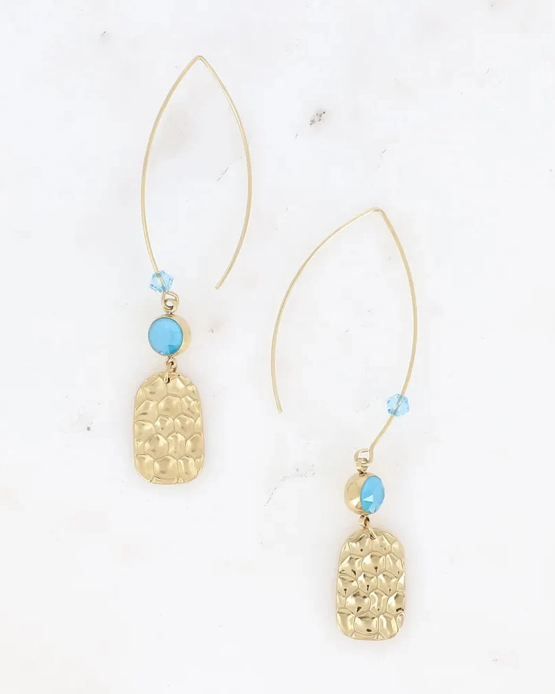 Lazur Swarovski Earrings in Gold - Image 2