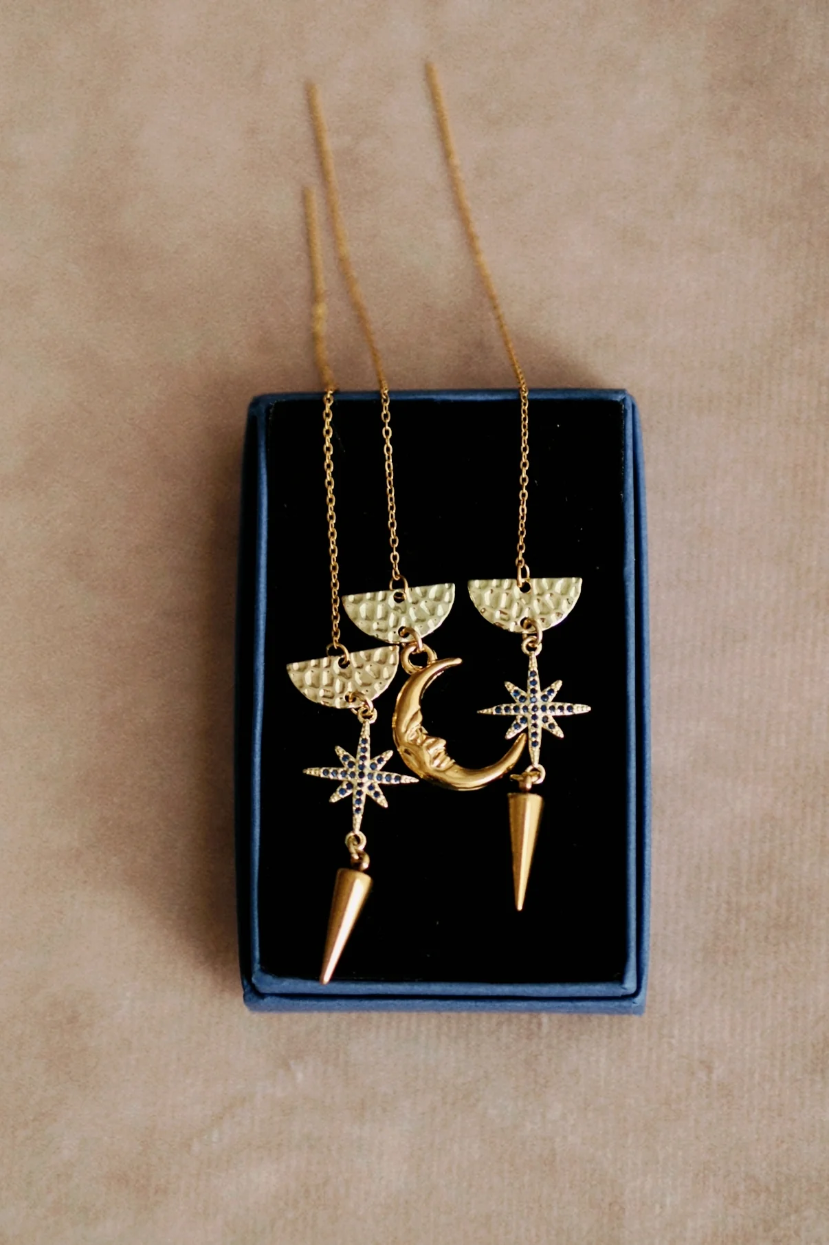 Lunara Chain Earrings Set of 3 in Gold / Sparkle Limited Collection