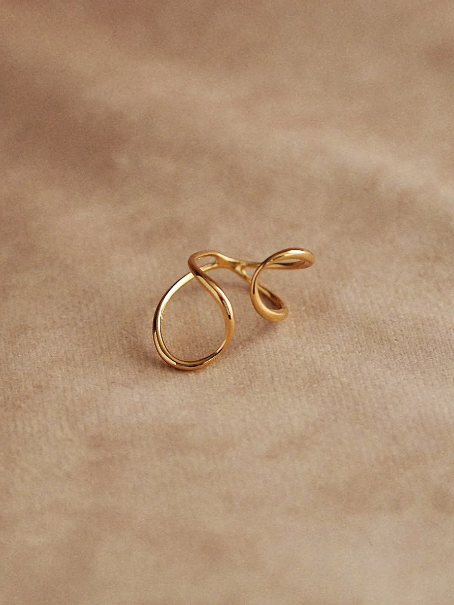 Elise Hugging Ring in Gold - Image 2