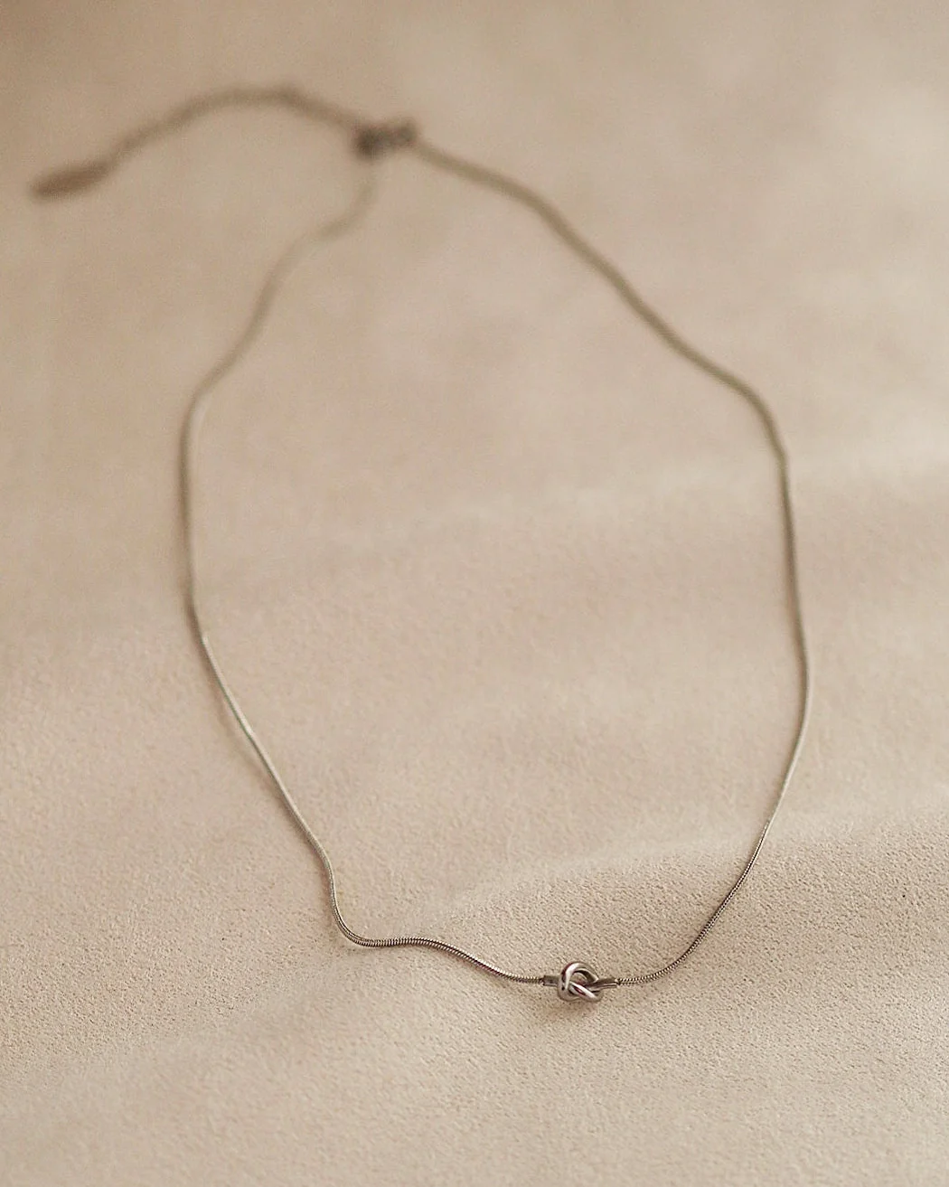 Eternal Knot Necklace in Silver - Image 3
