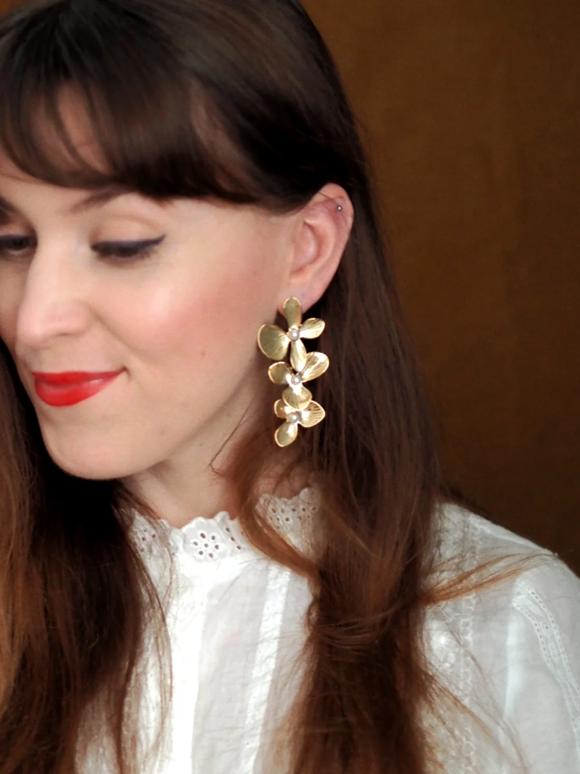New Lightweight Apolline Earrings Gold - Image 3
