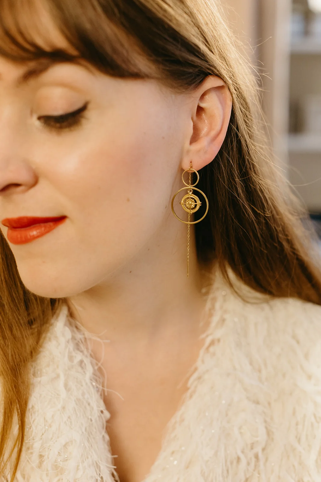 Noctura Chain Earrings in Gold / Sparkle Limited Collection - Image 6