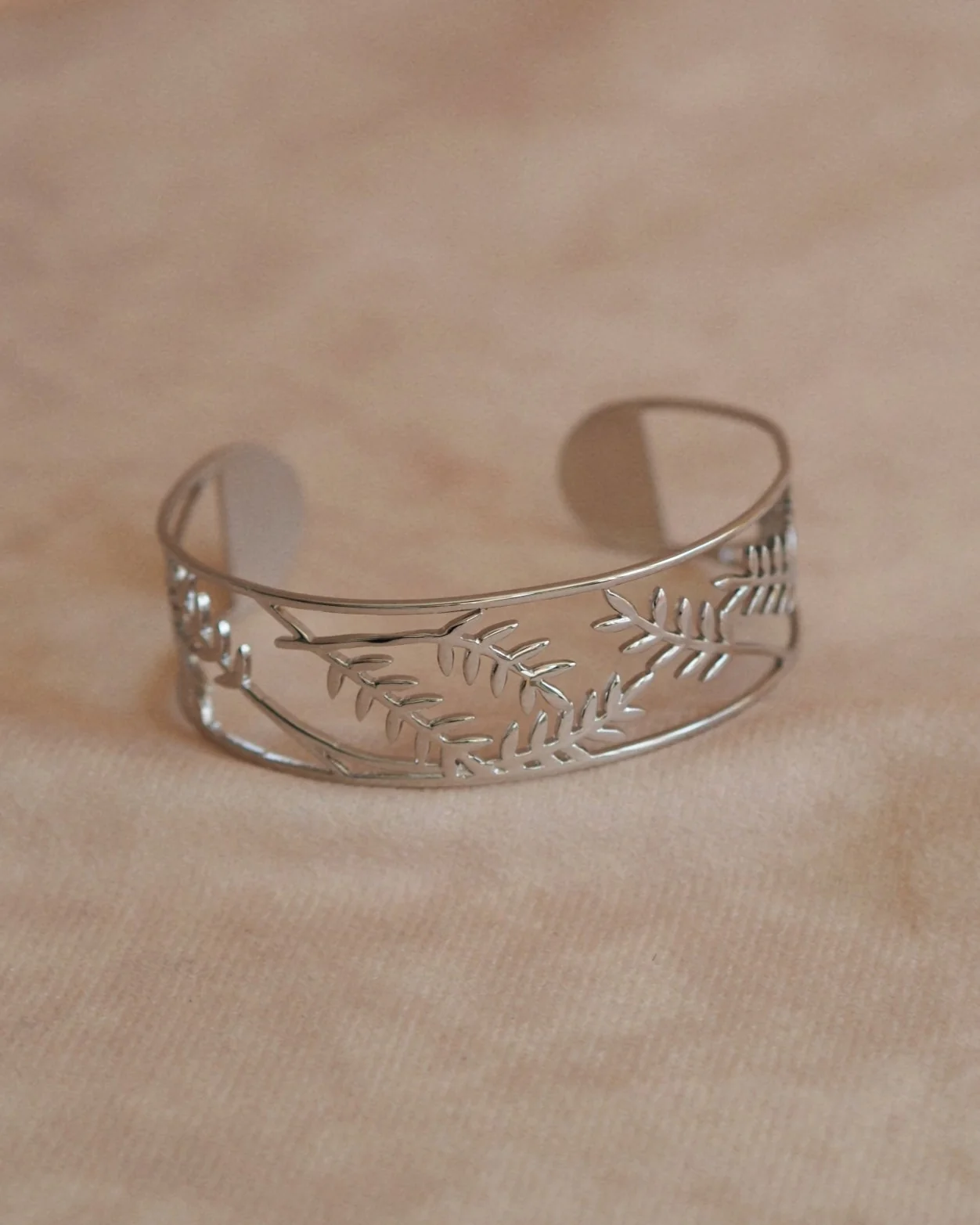 Olivia Adjustable Bangle in Silver - Image 2