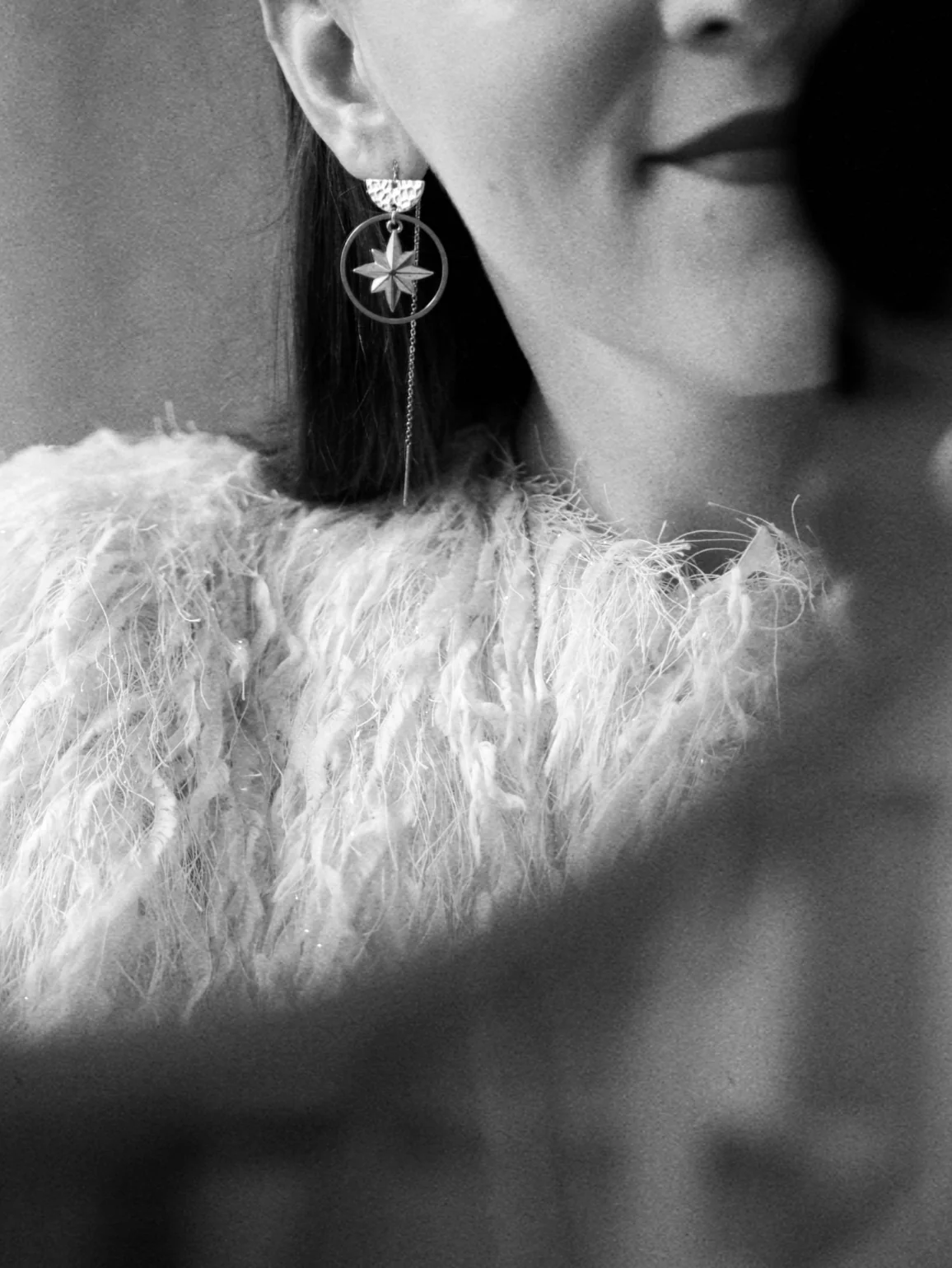 Phoebe Chain Earrings in Silver / Sparkle Limited Collection - Image 3