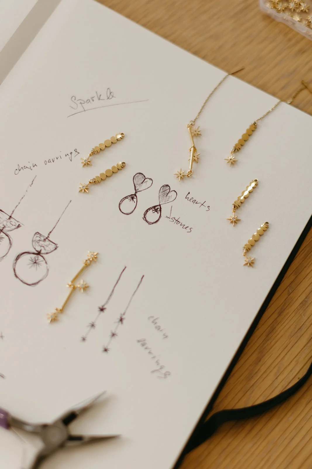 Moon Cycle Earrings in Gold / Sparkle Limited Collection - Image 4