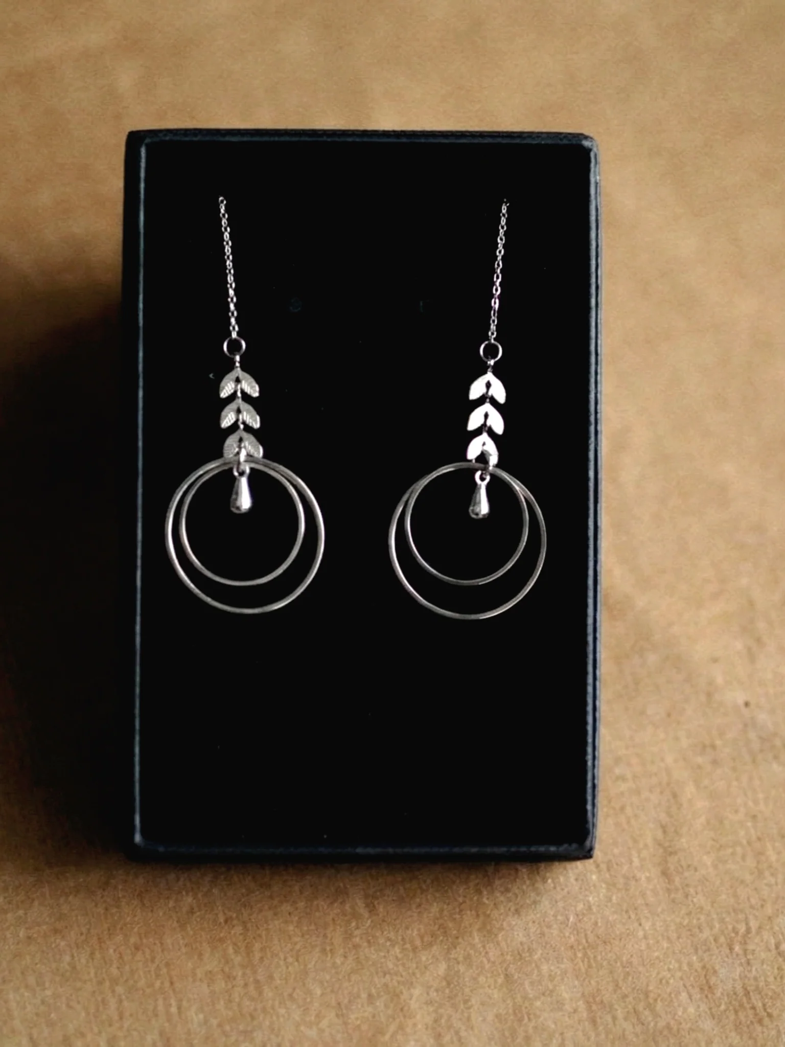 Signature Chain Earrings N 99 in Silver