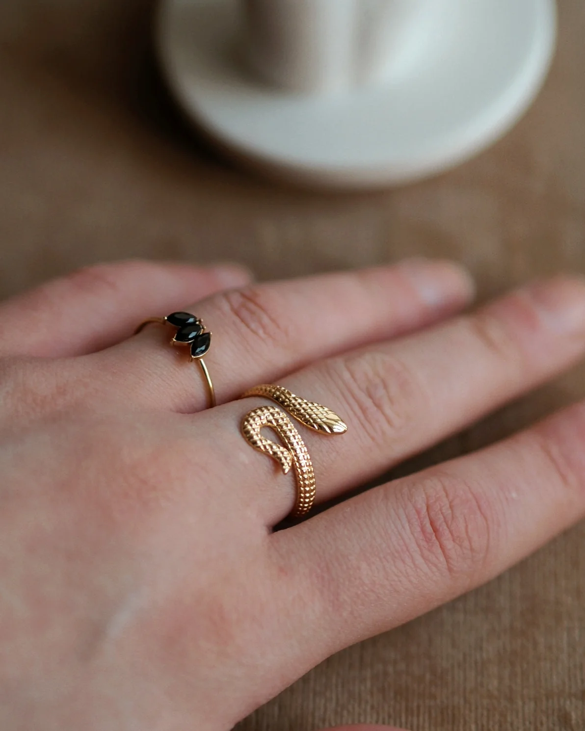 Snake Ring in Gold - Image 3