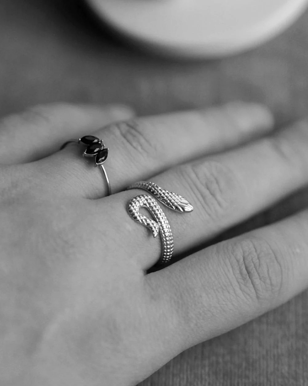 Snake Ring in Silver - Image 2