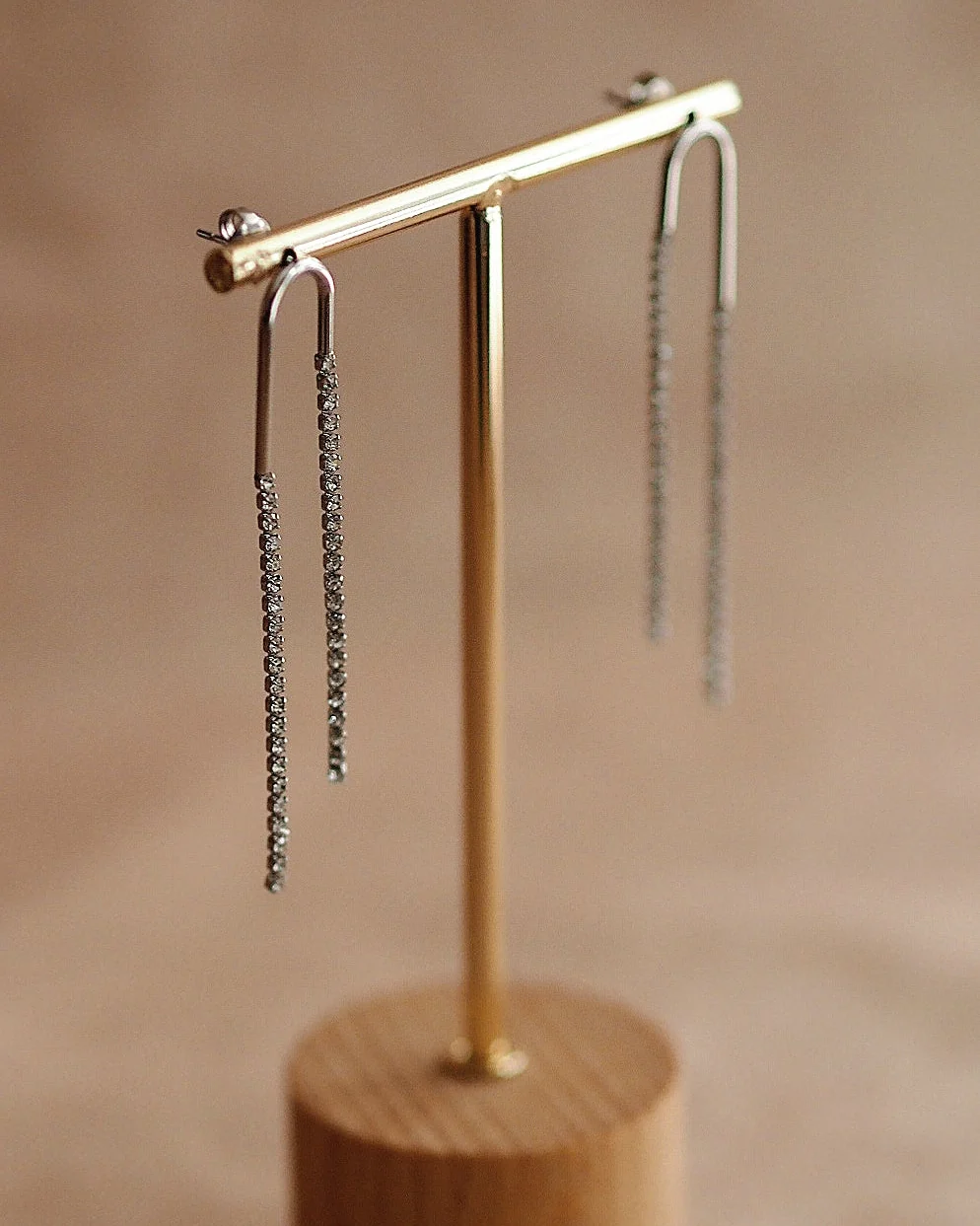 Delicate Zirconia Earrings in Silver - Image 3