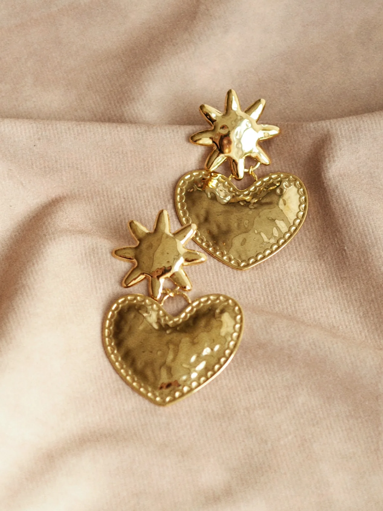 Statement Sun Earrings Gold