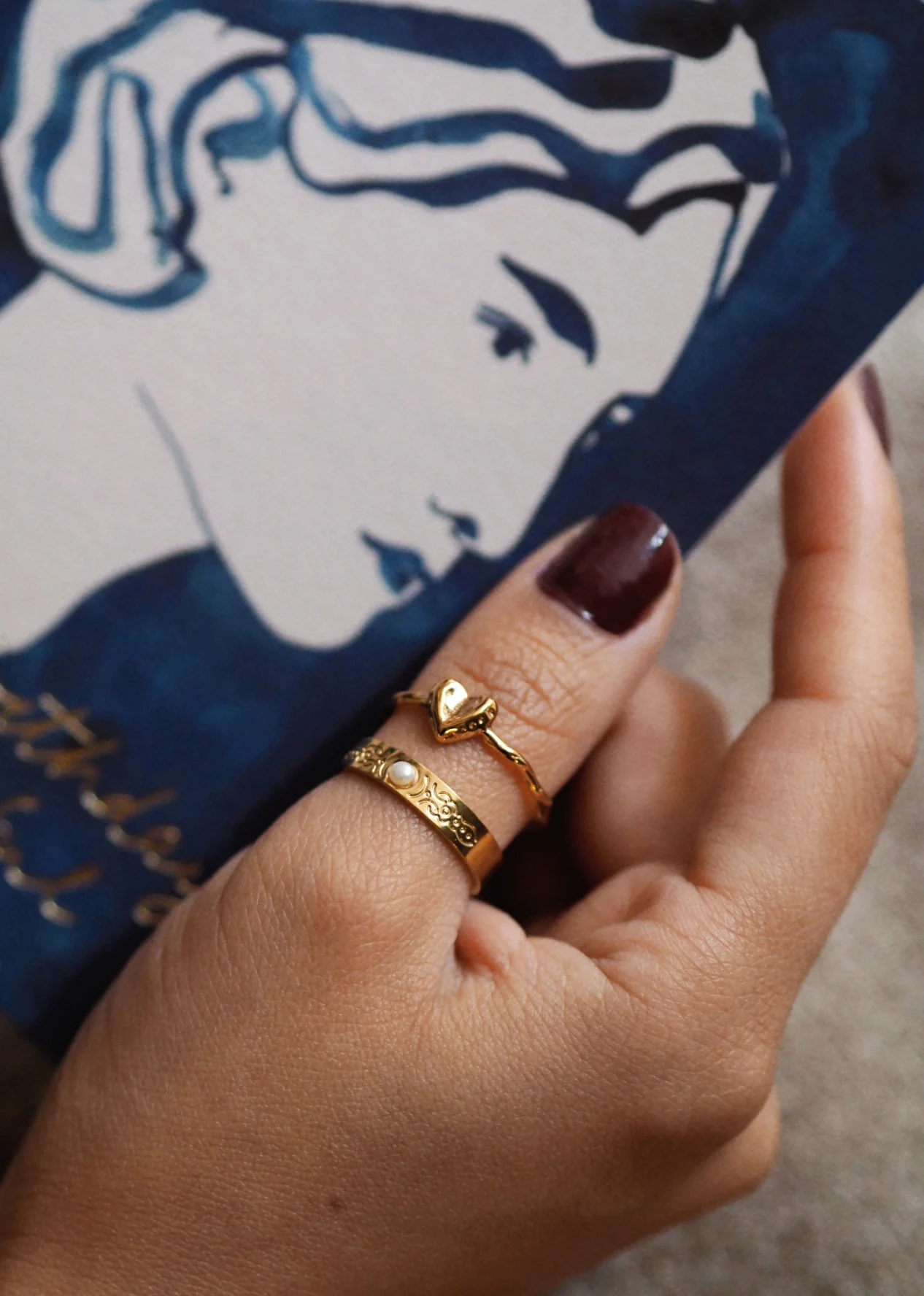 Heart On The Branch Ring in Gold - Image 2