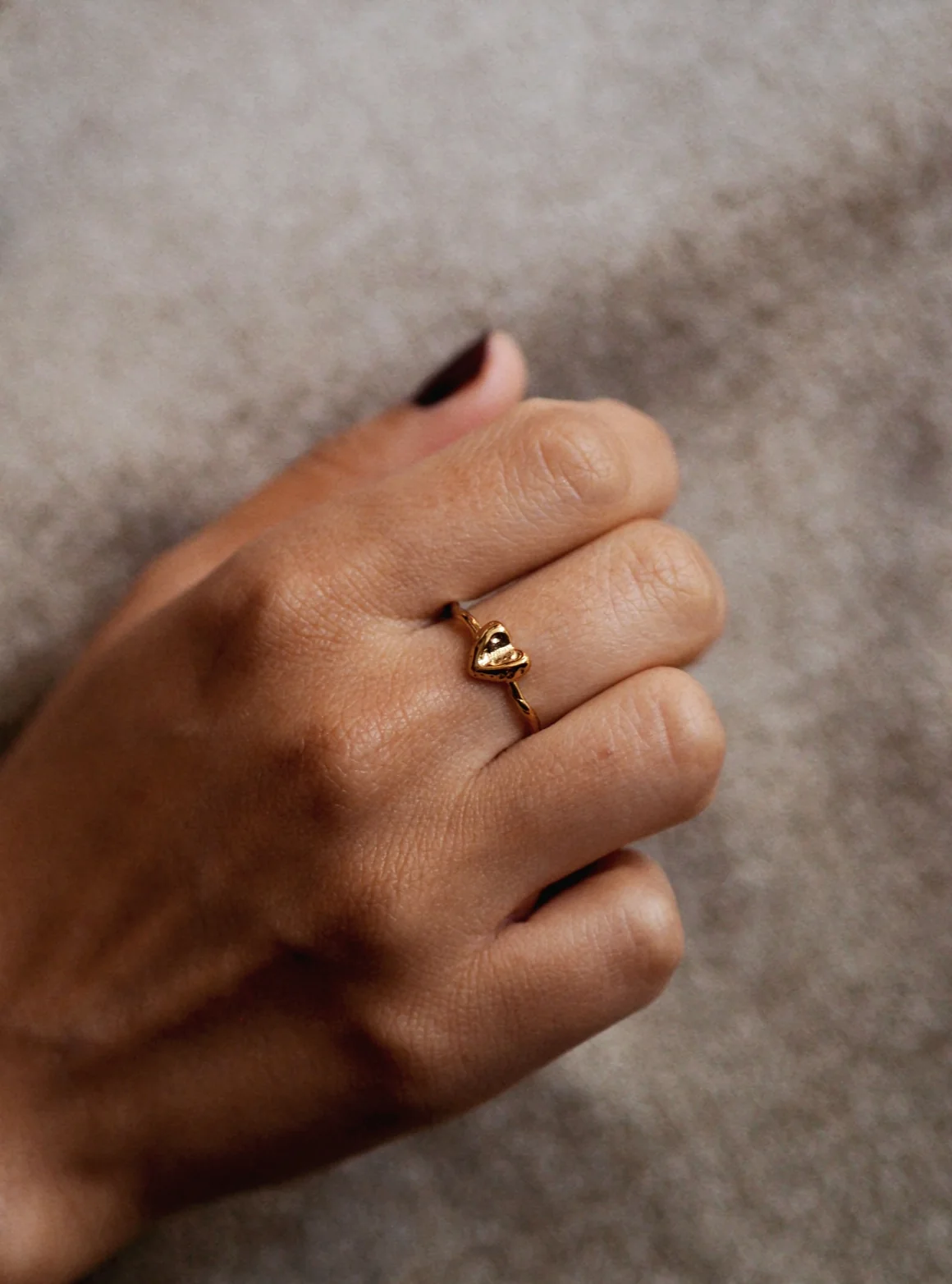 Heart On The Branch Ring in Gold - Image 4